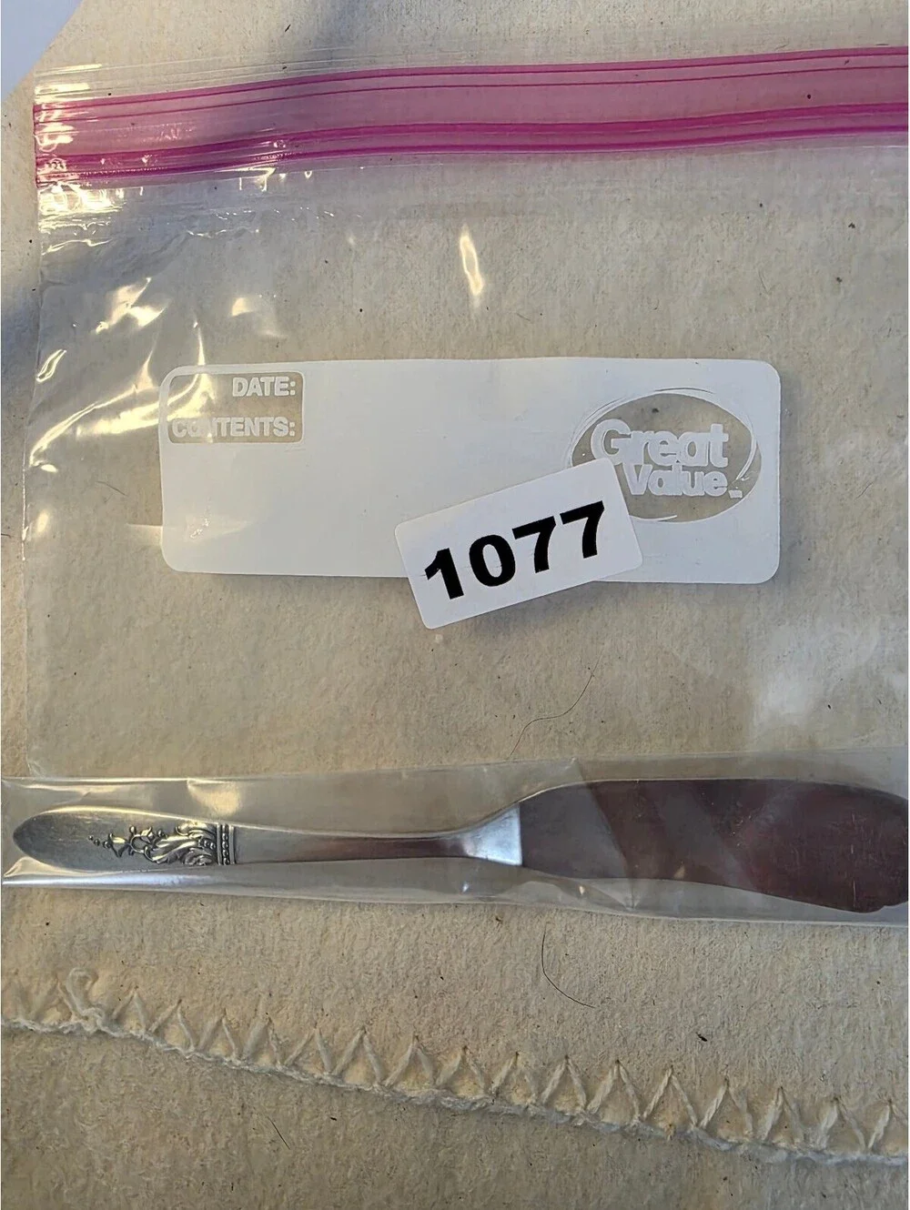 1949 Oneida English Garden Silverplate Master Butter Knife 6.75in Rogers XTRA
